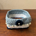 Frosty Blue Crochet Storage Basket - Big Size