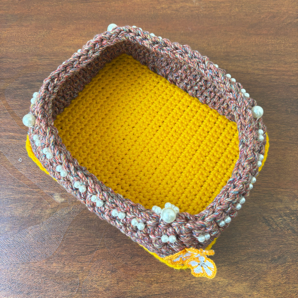 Brown Blossom Storage Tray