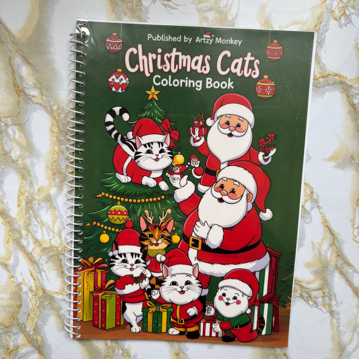 Christmas cats coloring book