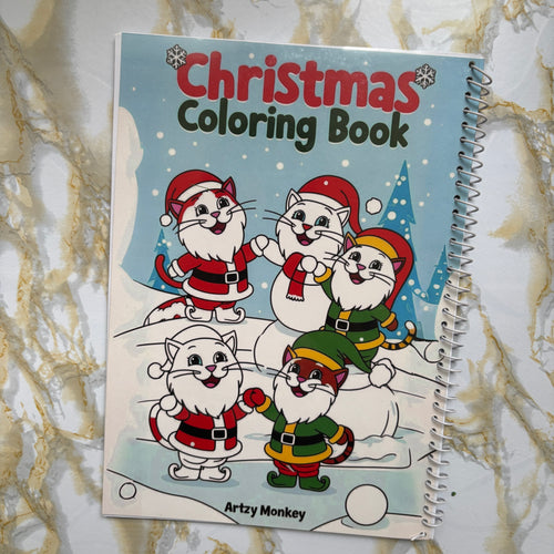 Christmas cats coloring book